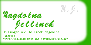 magdolna jellinek business card